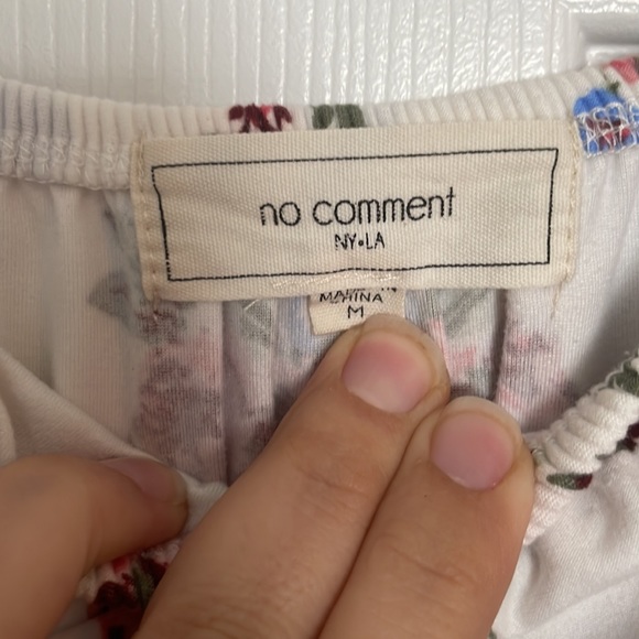 No Comment NY.LA ruffle shoulder cropped wide leg jumpsuit - Picture 2 of 7